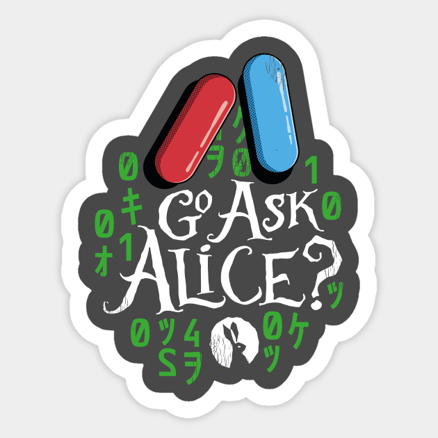 Matrix Go Ask Alice Sticker by The Fan Shack